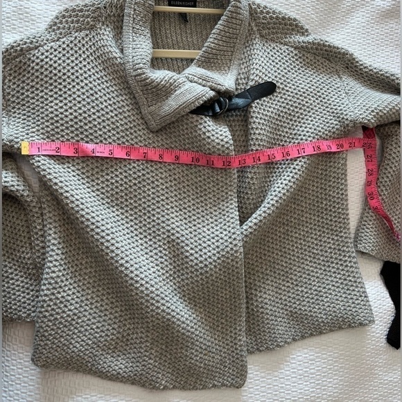 Eileen Fisher Darkpearl Supersoft Yak Merino Wool Honeycomb Sweater - Picture 14 of 16